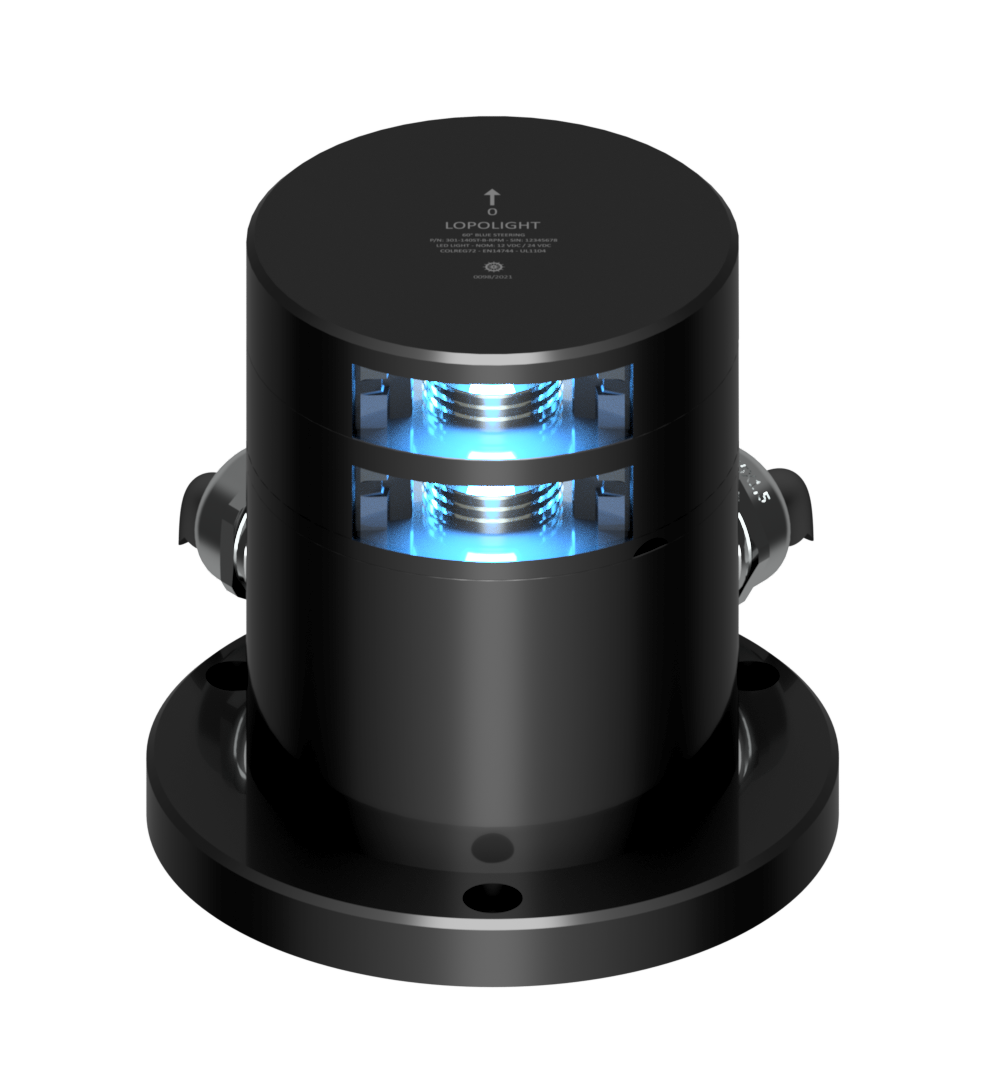 1nm 135° Blue Steering, Double, black 1nm 135° Blue Steering, Double, black